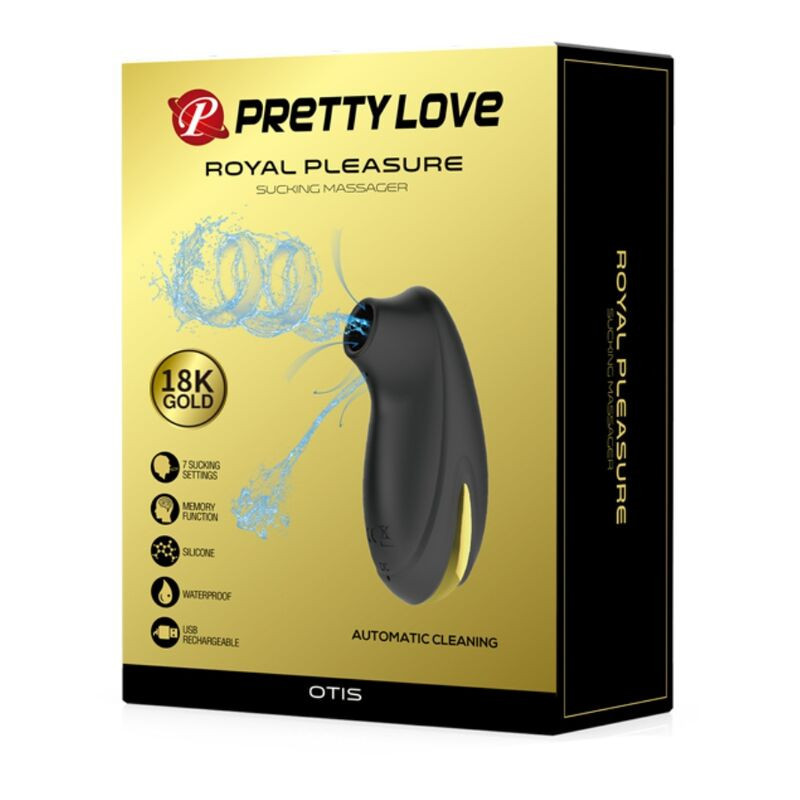 Pretty Love Luxury black – Rechargeable suction stimulator, 7 modesNon-contact stimulators
