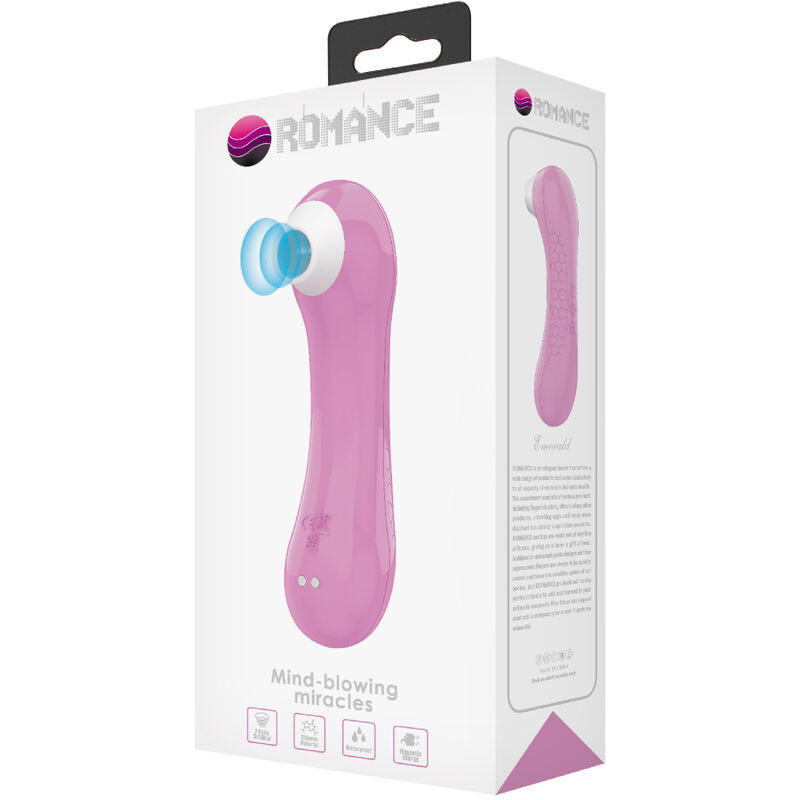 Stimulateur clitoridien à aspiration Romance Emerald Pink 7 modesStimulateurs sans contact