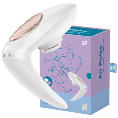 Vibratore di coppia a U con onde di pressione ricaricabile impermeabileStimolatori senza contatto