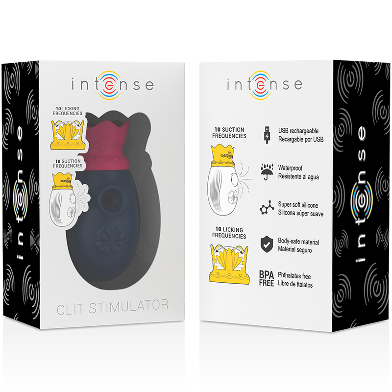 Estimulador clitoriano Intense azul sucção e lambidas 20 modosEstimuladores sem contacto