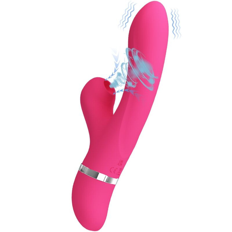 Vibratore rabbit con aspirazione Pretty Love Willow magentaStimolatori senza contatto
