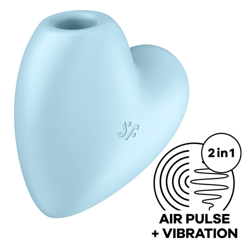 Stimulateur clitoridien à air pulsé Cutie Heart Satisfyer bleuStimulateurs sans contact