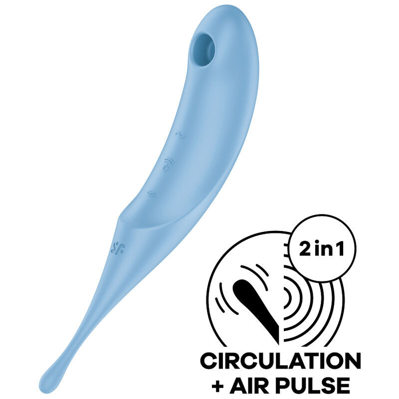 Estimulador clitorial Air-Pulse y vibrador Twirling Pro rojoEstimuladores sin contacto