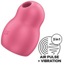 Compact clitoral air-wave and vibration stimulator redNon-contact stimulators