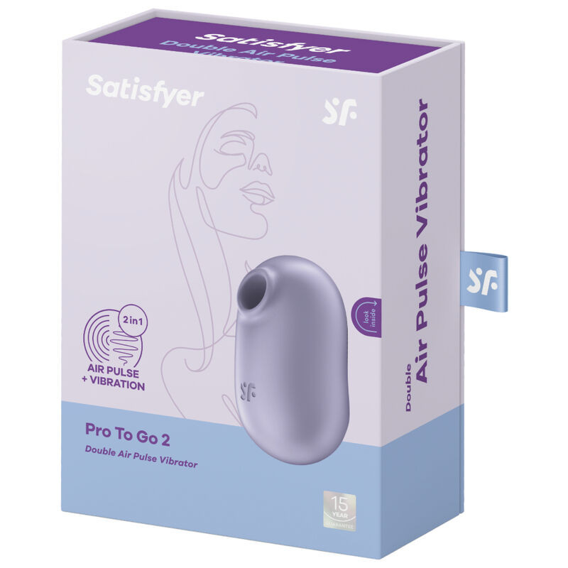 Estimulador de clítoris de aire pulsado Pro To Go 2 violeta SatisfyerEstimuladores sin contacto