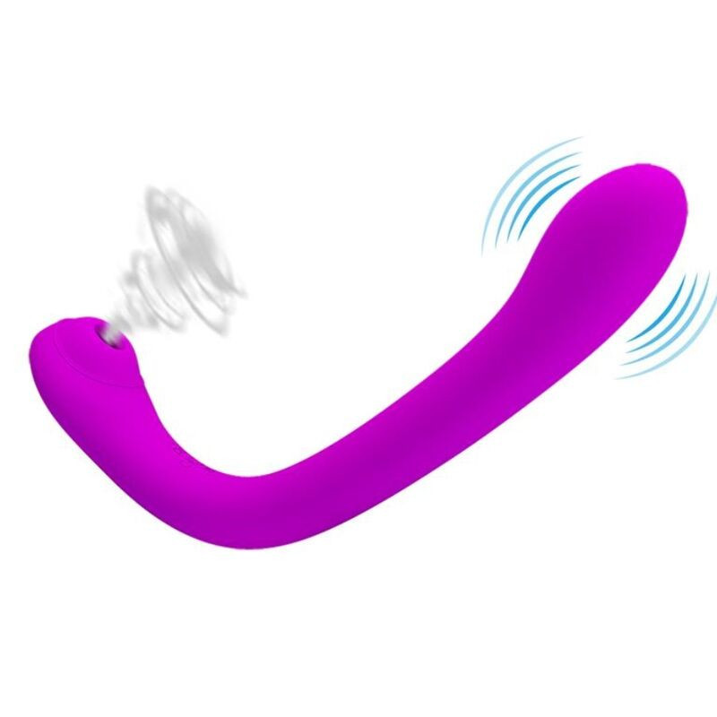 Vibratore con aspirazione clitoridea Pretty Love Alex Lilac USB 2 in 1Stimolatori senza contatto