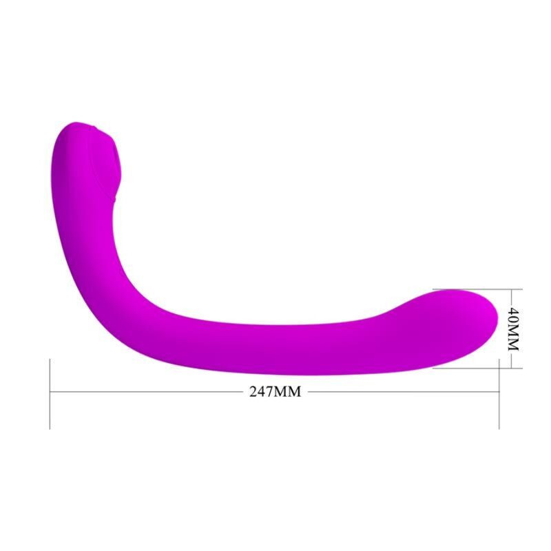 Vibrador com sucção clitoriana Pretty Love Alex Lilac USB 2 em 1Estimuladores sem contacto