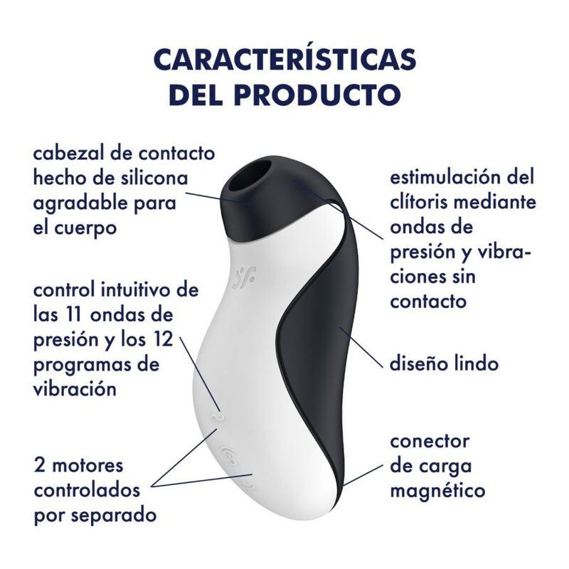 Stimolatore clitorideo Orca a onde e vibrazione ricaricabileStimolatori senza contatto