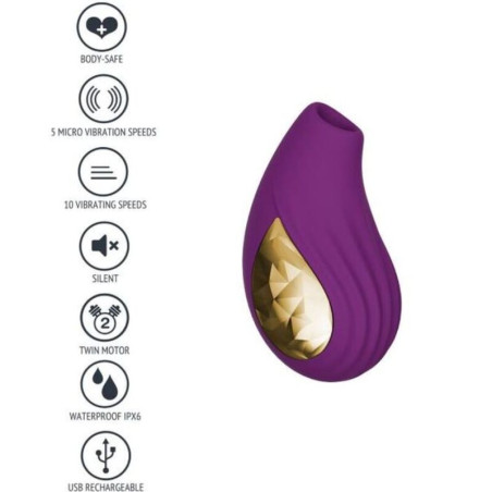 Stimolatore clitorideo pulsante Divine Love Xocoon viola per coppiaStimolatori senza contatto