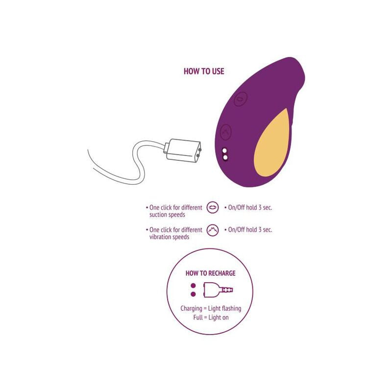 Stimolatore clitorideo pulsante Divine Love Xocoon viola per coppiaStimolatori senza contatto