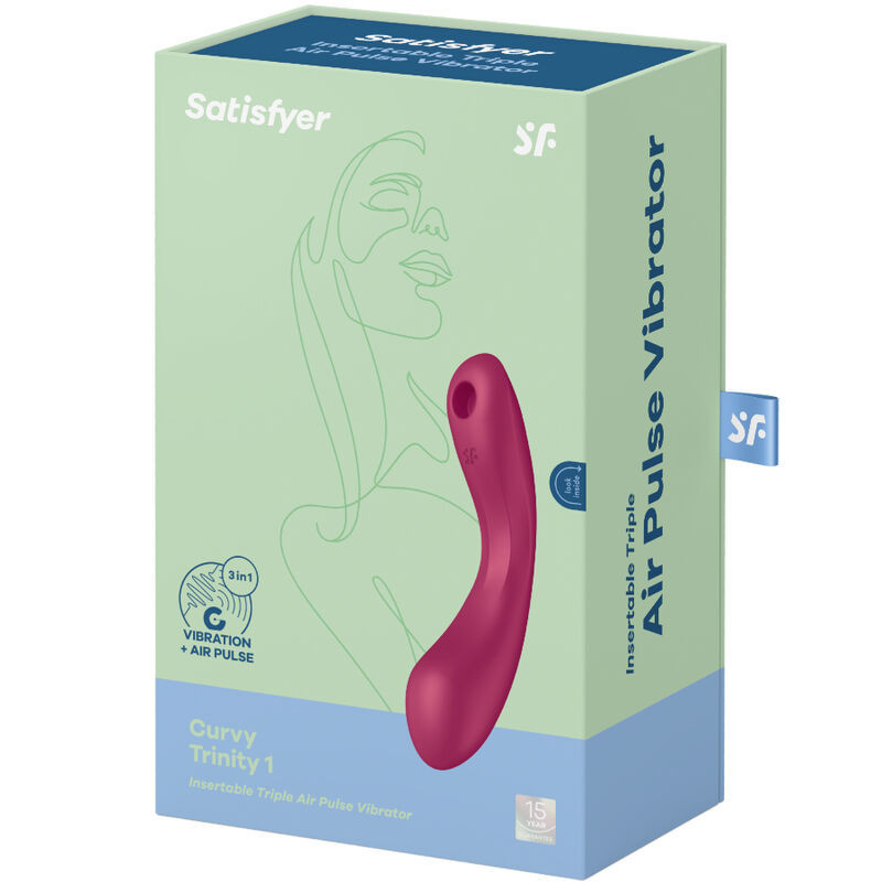 Estimulador de aire pulsado y vibrador 3 en 1 Satisfyer CurveEstimuladores sin contacto