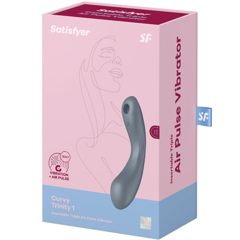 Stimulateur air pulsé et vibromasseur 3-en-1 Satisfyer CurveStimulateurs sans contact