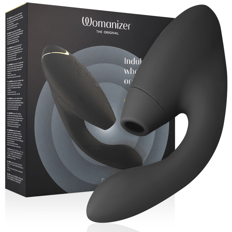 Womanizer Duo 2 stimolatore doppio nero con Pleasure Air e vibrazioniStimolatori senza contatto