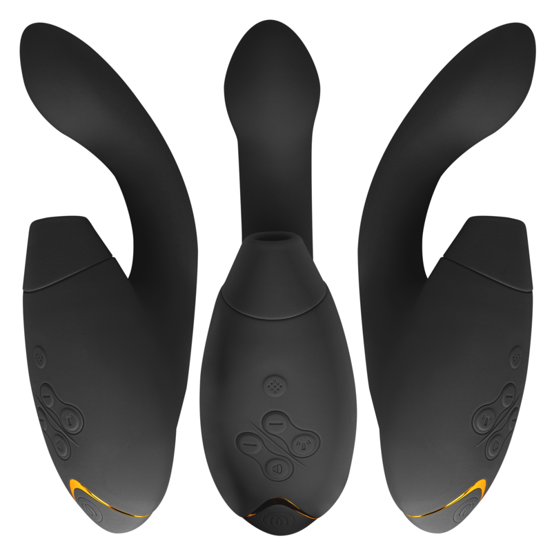 Womanizer Duo 2 black dual stimulator with Pleasure Air & vibrationsNon-contact stimulators