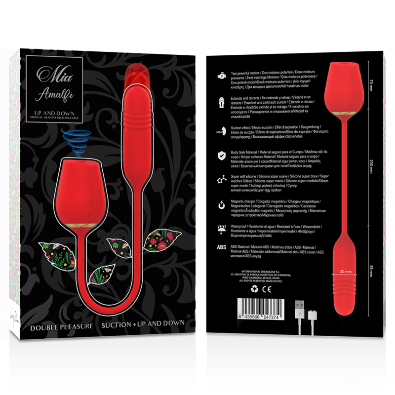 Vibrador dupla estimulação MIA Amalfi Sucção + Vai e vemEstimuladores sem contacto