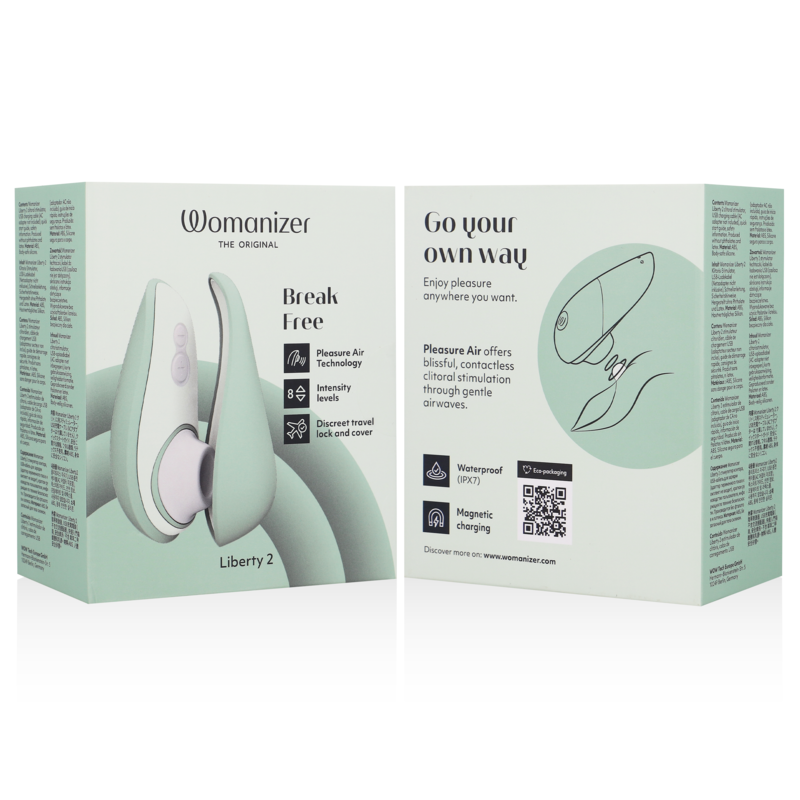 Estimulador de clítoris por succión Womanizer Liberty 2 verde pastelEstimuladores sin contacto