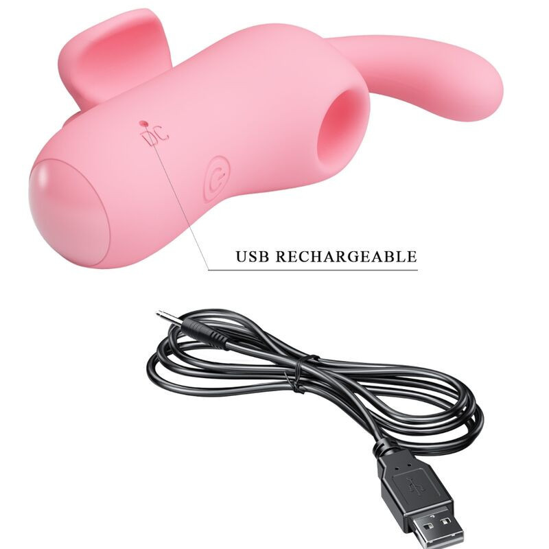 Finger-Vibrator mit Saugfunktion Pretty Love Mini FunBerührungslose Stimulatoren