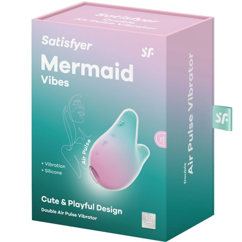 Estimulador clitoriano Mermaid Vibes ondas de pressão menta/rosaEstimuladores sem contacto