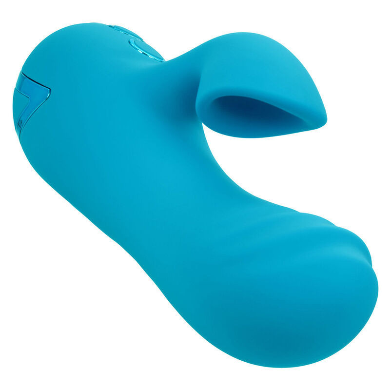 Stimolatore doppio Sunset Beach Seducer blu, vibrazione e suzioneStimolatori senza contatto
