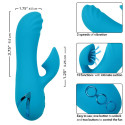 Estimulador doble Sunset Beach Seducer azul, vibración y succiónEstimuladores sin contacto