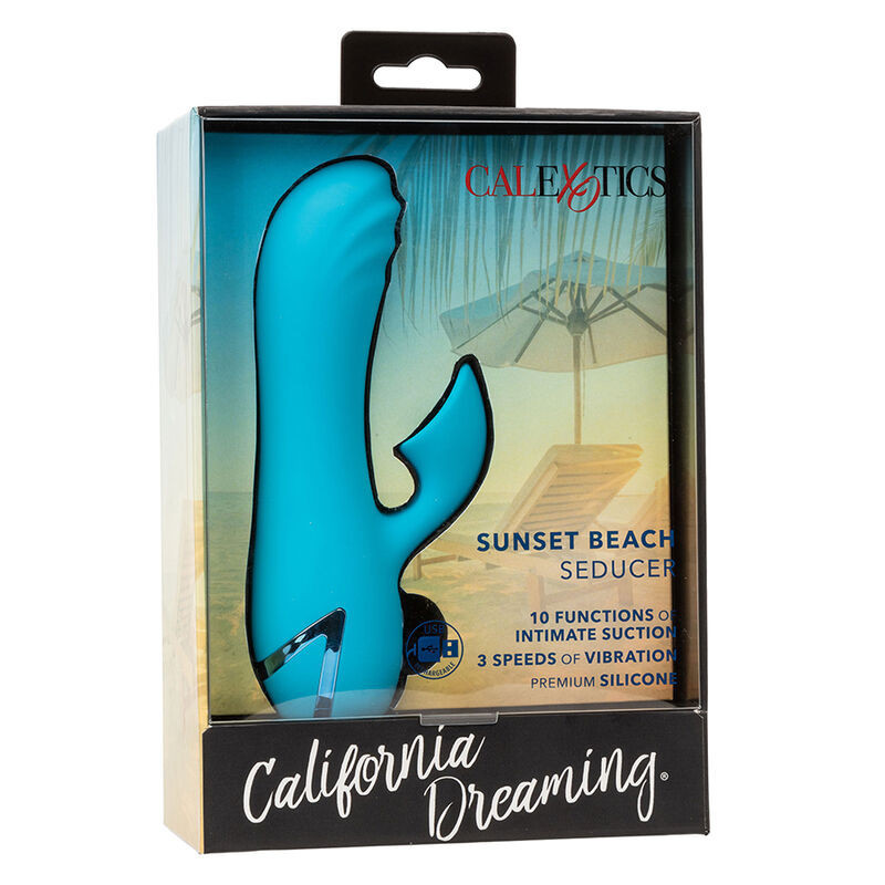 Sunset Beach Seducer blue dual stimulator, vibration & suctionNon-contact stimulators