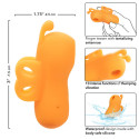 Wasserdichter Silikon-Fingerstimulator 10 Modi Neon Vibes orangeBerührungslose Stimulatoren