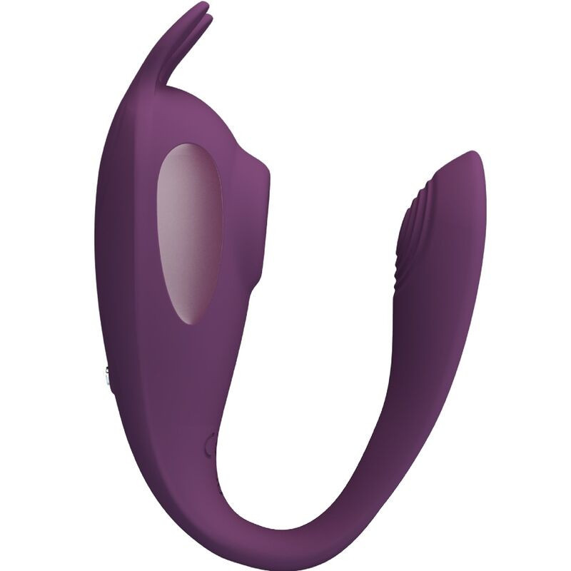 Vibrador conectado em C clitóris ponto G Pretty Love Shey roxoEstimuladores sem contacto