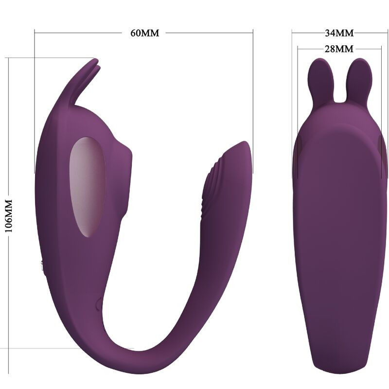 C-förmiger App-Vibrator Klitoris & G-Punkt Pretty Love Shey lilaBerührungslose Stimulatoren