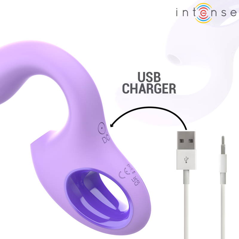 Estimulador clitoriano INTENSE Baxter violeta com sucção e vibraçãoEstimuladores sem contacto