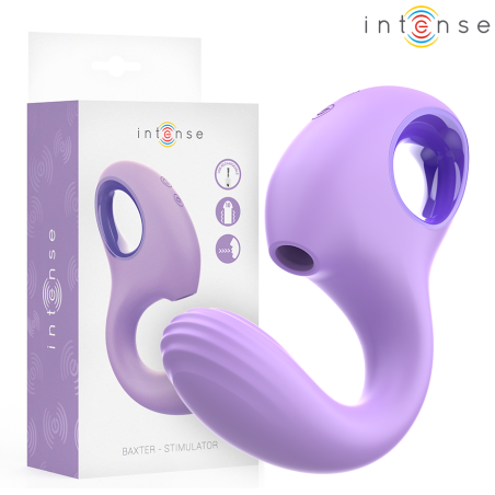 Estimulador clitorial Baxter Intense violeta succión y vibraciónEstimuladores sin contacto