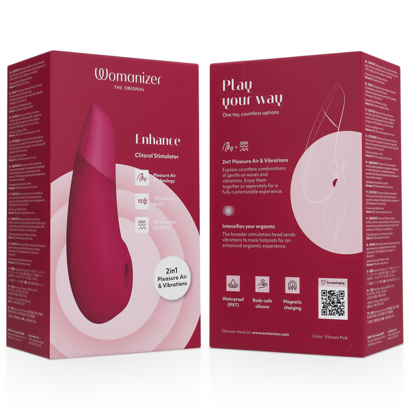 Womanizer Enhance Air + vibrations, hot pinkNon-contact stimulators