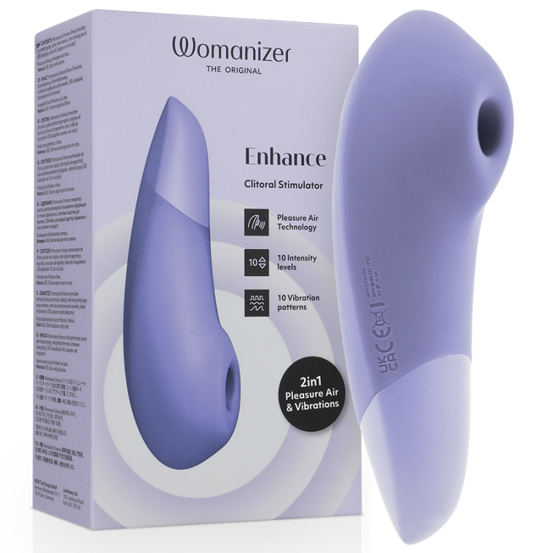 Stimulateur clitoridien Womanizer Enhance Air + vibrations, rose vifStimulateurs sans contact