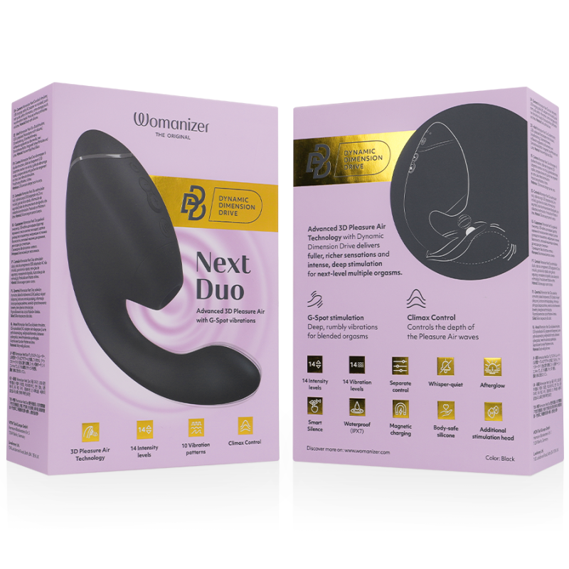 Womanizer Next Duo estimulador clitóris e ponto G Rosa NévoaEstimuladores sem contacto