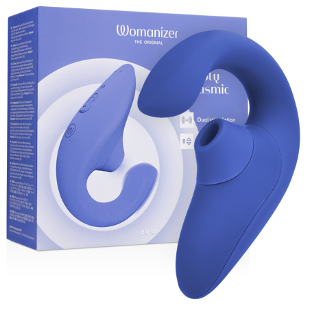 Vibrador rabbit Womanizer Blend doble estimulación azul vivoEstimuladores sin contacto