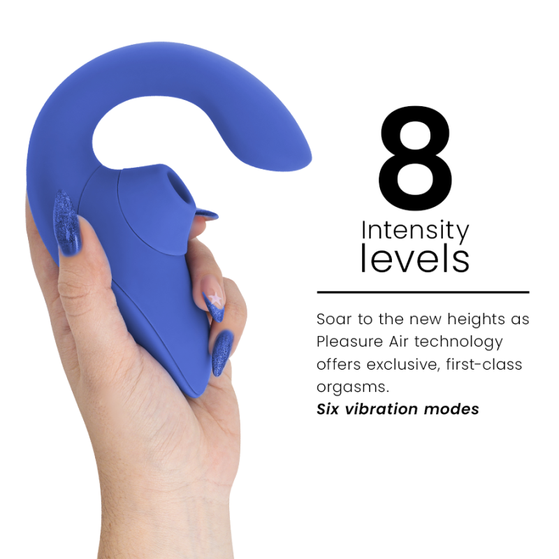 Vibrador rabbit Womanizer Blend doble estimulación azul vivoEstimuladores sin contacto