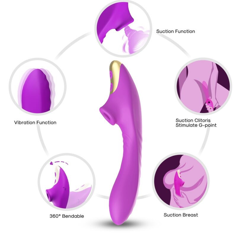 Armony fuchsia suction clitoral stimulator dual actionNon-contact stimulators