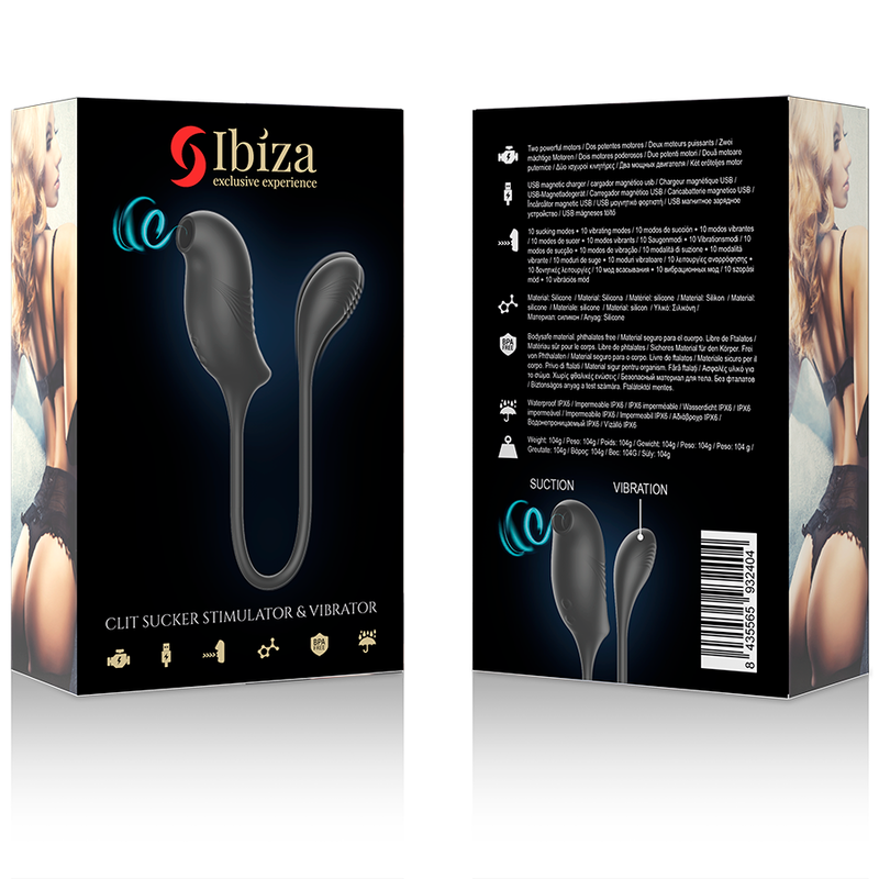 Estimulador clitoriano Ibiza Magic sucção e vibração USBEstimuladores sem contacto
