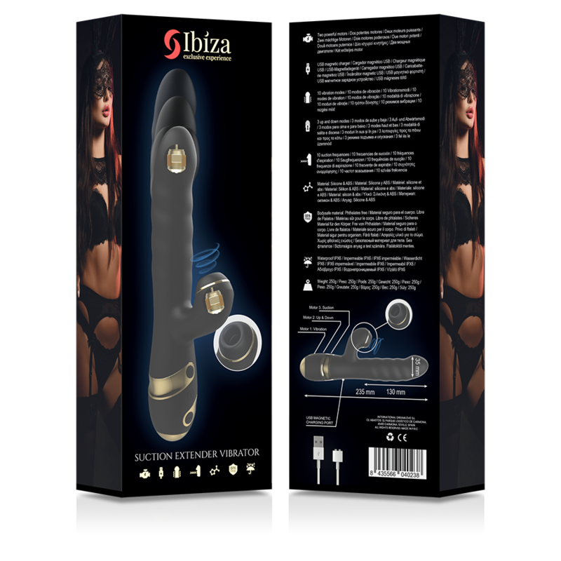 Ibiza Up & Down Vibrator mit wasserdichter KlitorsaugfunktionBerührungslose Stimulatoren