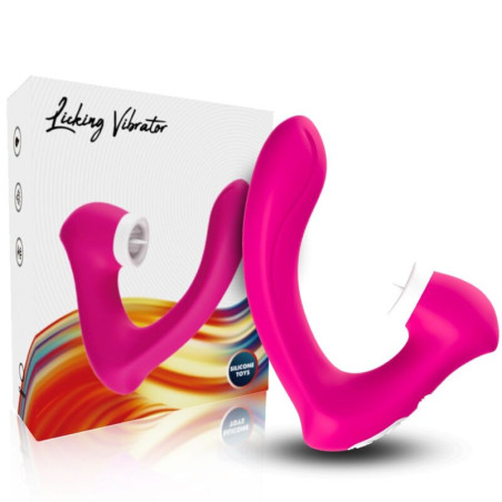Stimulateur clitoridien courbé ARMONY SecretKiss rose fuchsia USBStimulateurs sans contact