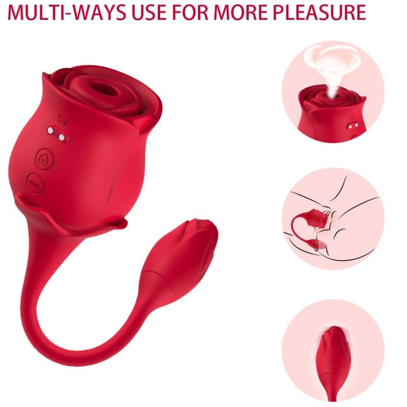 ARMONY Rose red suction clitoral stimulator 20 modesNon-contact stimulators