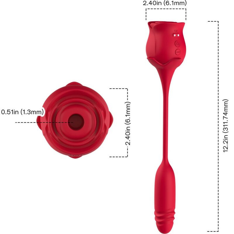 Estimulador de succión clitoriana Armony Roseknight rojo USBEstimuladores sin contacto