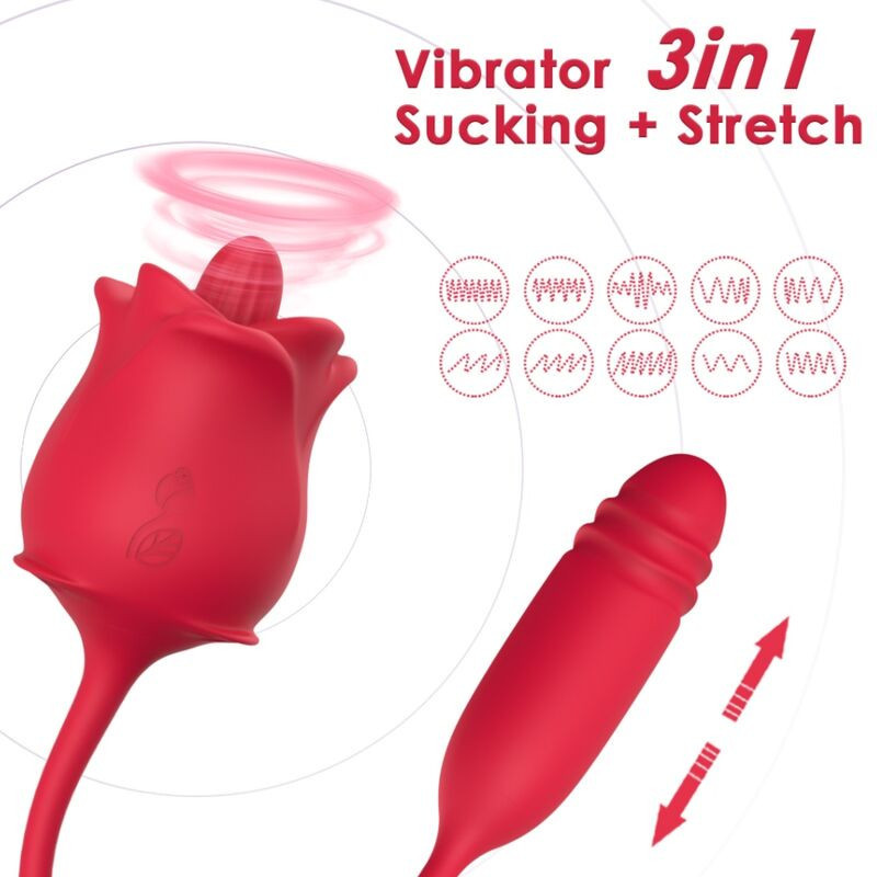 Stimolatore clitorideo 3-in-1 ARMONY rosa con suzione e ovettoStimolatori senza contatto
