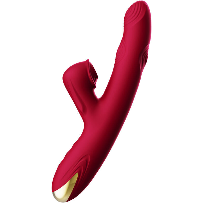 Vibrador com sucção Armony Bump bordô com rotação e ventosaEstimuladores sem contacto