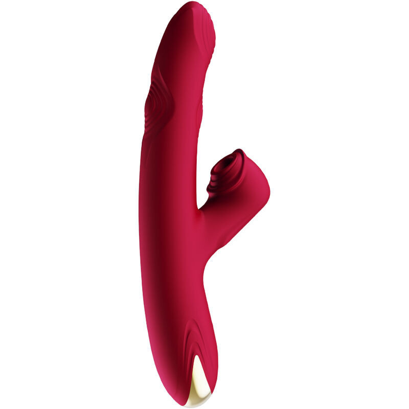 Vibratore a suzione Armony Bump bordeaux con rotazione e ventosaStimolatori senza contatto