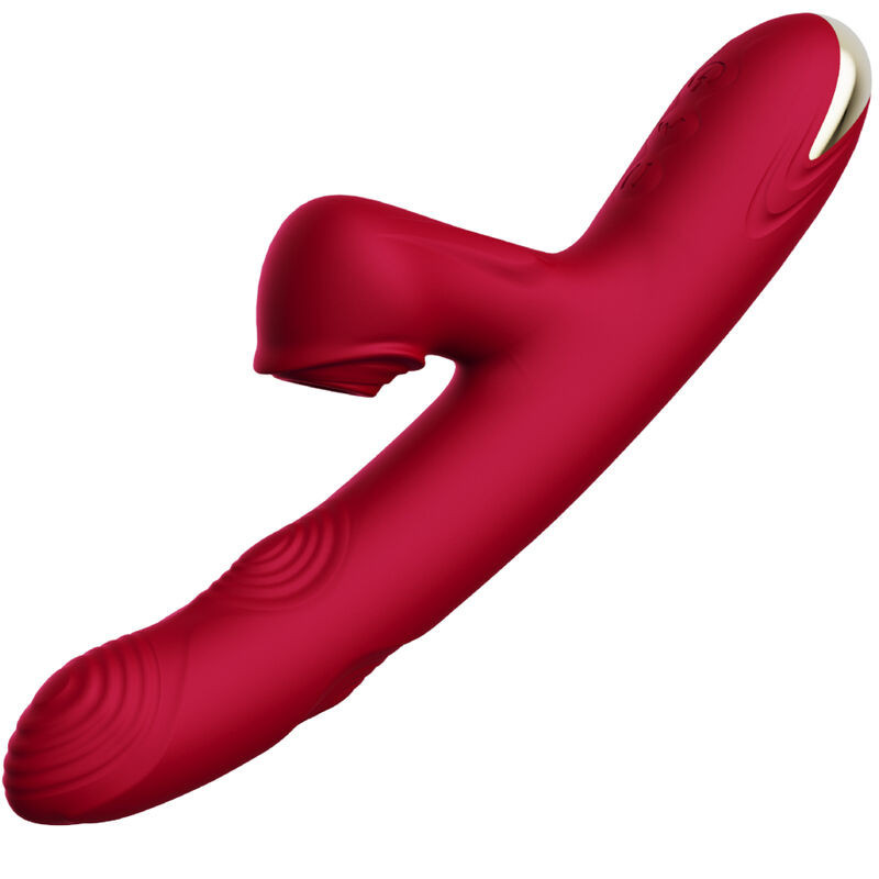Vibrador com sucção Armony Bump bordô com rotação e ventosaEstimuladores sem contacto