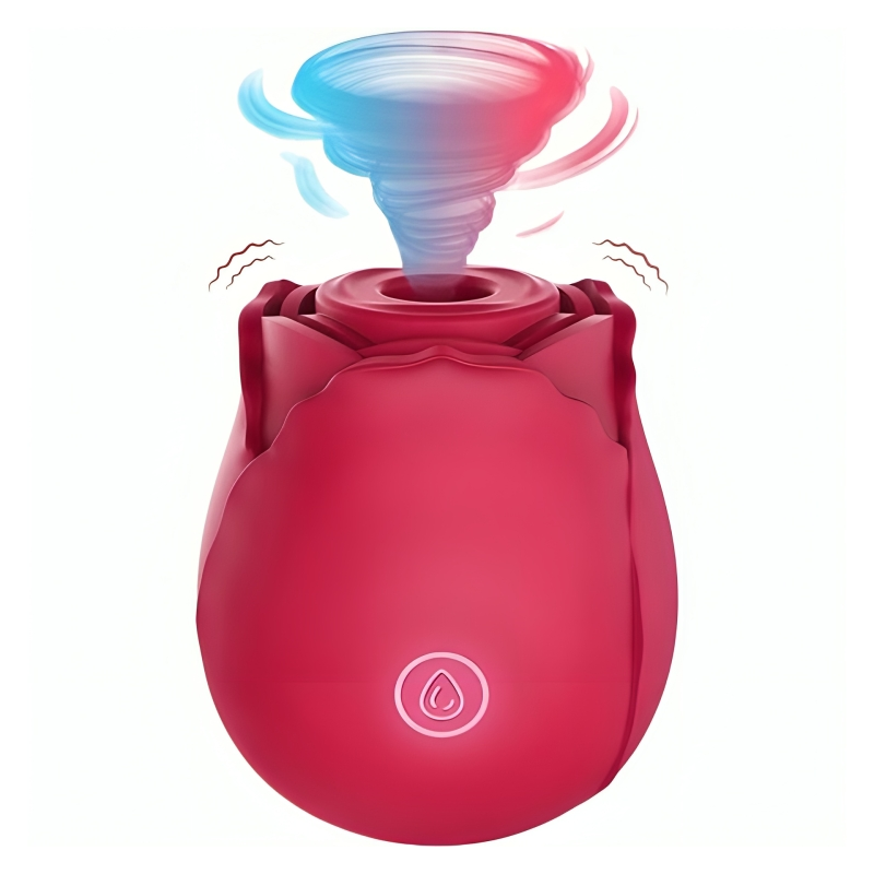 Armony Delight Flower red suction vibrator, 10 compact modesNon-contact stimulators