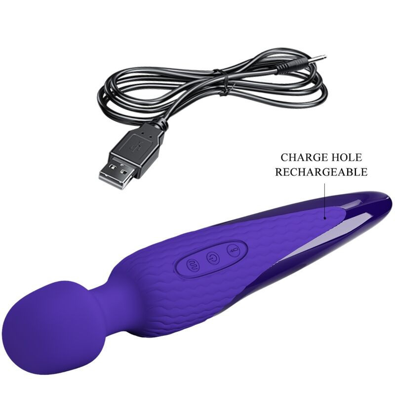 Vibromasseur wand chauffant violet Pretty Love Antony, 7 modesMasseur Magic Wand