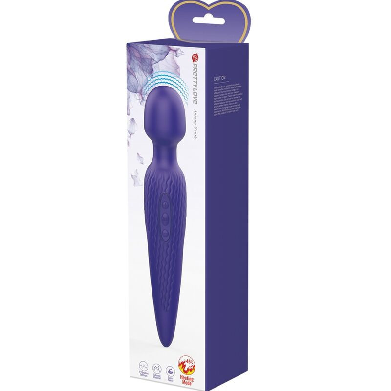 Heated violet wand vibrator Pretty Love Antony, 7 modesMassagist Magic Wand