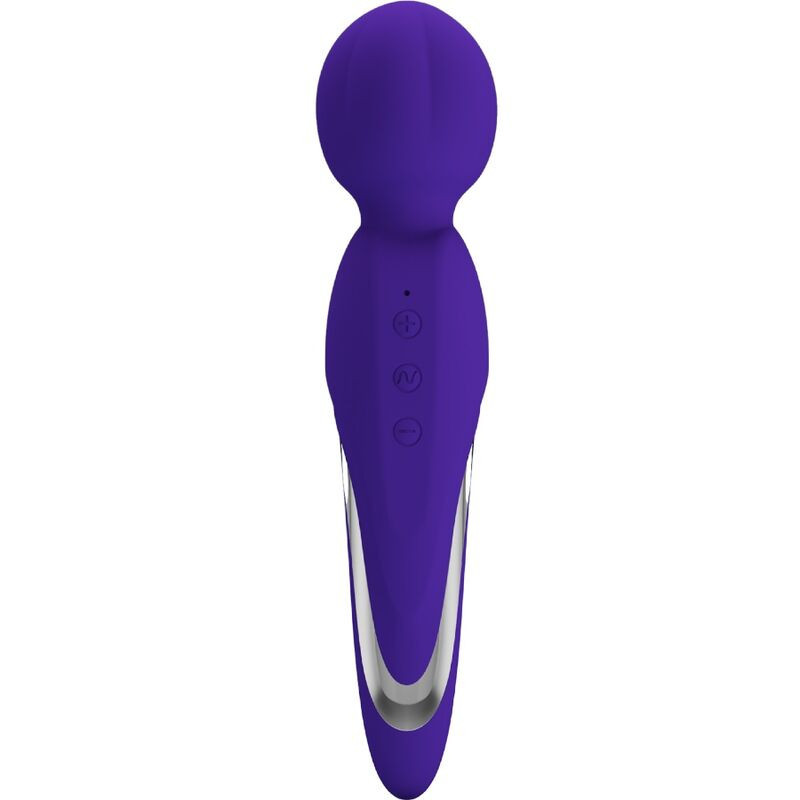 Vibrador wand Pretty Love Walter em silicone roxo recarregávelMassagista Magic Wand