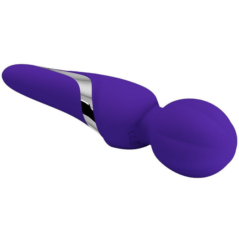 Pretty Love Walter rechargeable purple silicone wand vibratorMassagist Magic Wand
